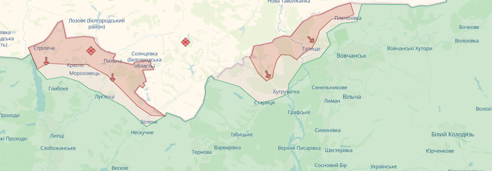 «Сіра зона» і кількість населених пунктів, де тривають бої в Харківській області, збільшилися